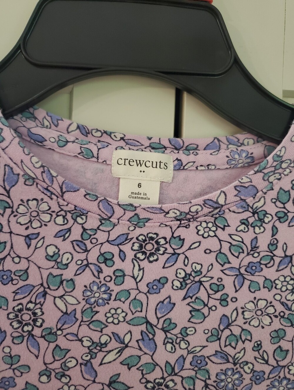 Girls Crewcuts Lavender Floral Long Sleeve Dress
